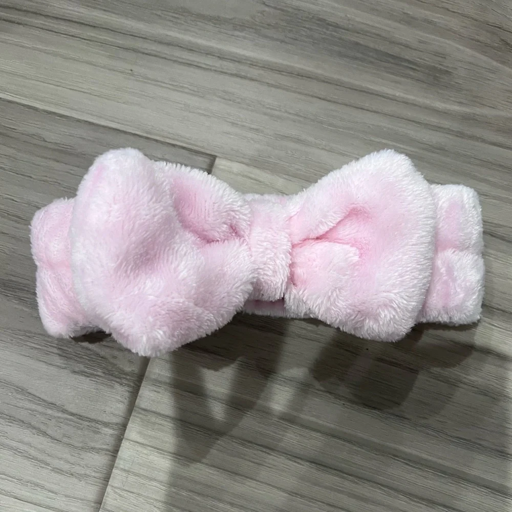 Pink Bow Bath Headband